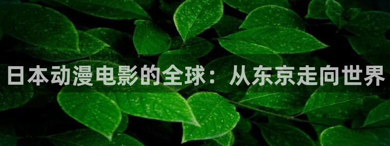 樱花动漫网站免费在线观看：日本动漫电影的全球：从东京走向世界